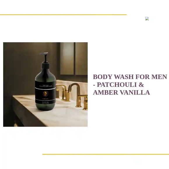 Body Wash For Men - Patchouli &amp; Amber Vanilla by@Outfy